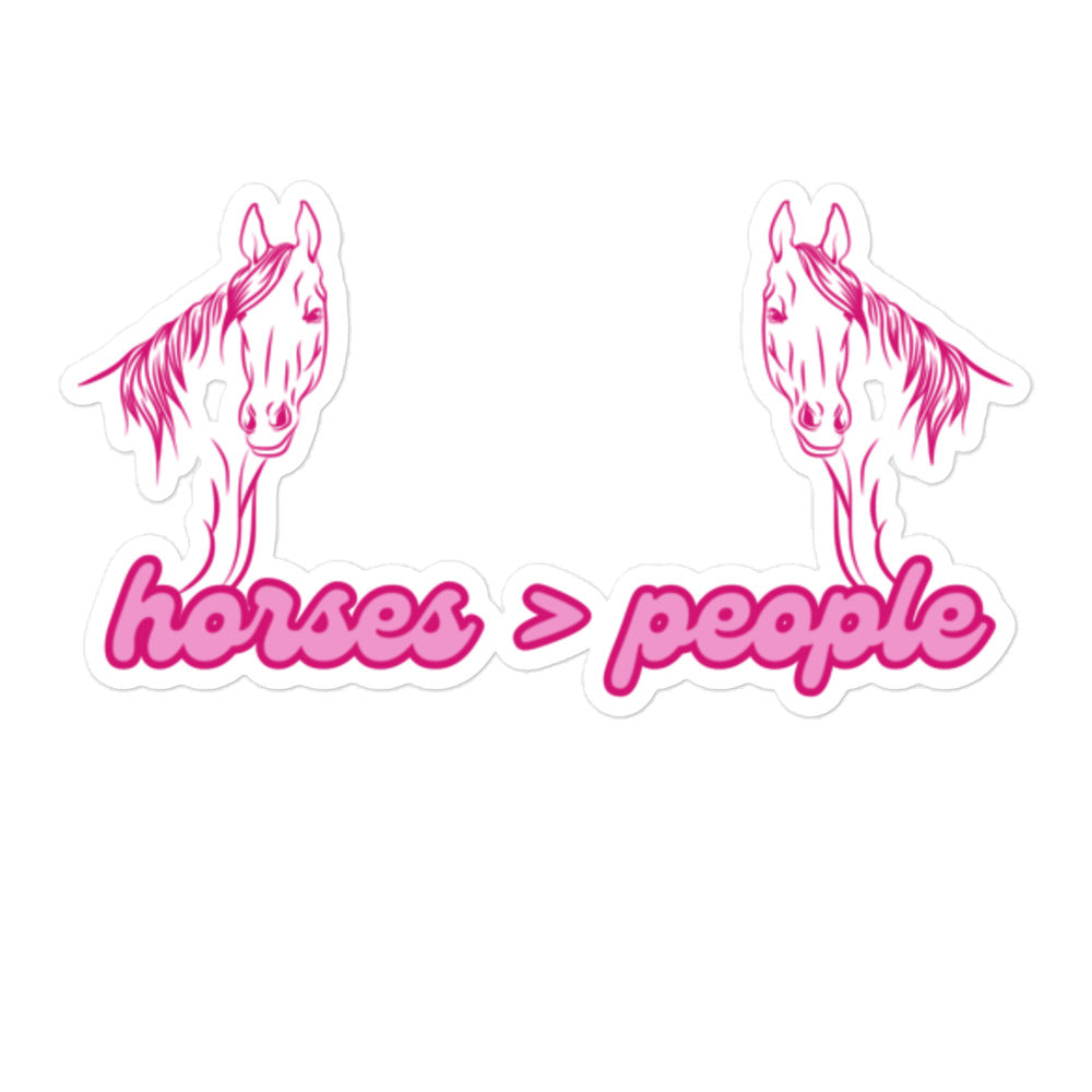 Horses Over Peoples Sticker